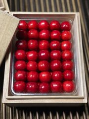 予約商品　発送は6月中旬から　桜桃慕庵　さくらんぼ　佐藤錦プレミアム　桐箱　500g