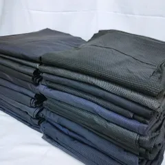 J393☆送料込み❣️ 綿絣 かすり 4枚 まとめ売り❣️ 本場大島紬】 9マルキ式カタス・有色絣 ≪お仕立て上がり・中古