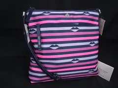 ■新品■未使用■ kate spade ケイトスペード ナイロン×レザー ショルダーバッグ クロスボディ ネイビー系×ピンク系 BM0976