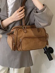 旅行バッグ 大容量 レディース ハンドバッグ カジュアル  ヴィンテージ スエード ショルダーバッグ  新作 M250310-1003