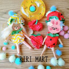 オビツ11　フルーツ着ぐるみ　いちご　パイナップル　スイカ　ねんどろいどどーる