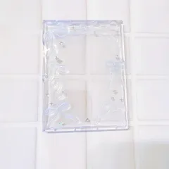 #22 硬質ケース ホイップデコ レジン クリア 韓国 リボン トレカケース