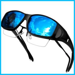 【人気商品】メンズ スポーツ 釣り レディース… 運転用 紫外線カット UV400 偏光 メガネの上から掛けられる オーバーサングラス [KANASTAL]