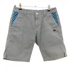 ★SALE価格★カッパ ショートパンツ グレー×ブルー ポケット口チェック レディース 7 ゴルフウェア Kappa