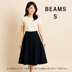 【送料無料】　ビームスハート パンツ ボトムス ワイド レディース Sサイズ ネイビー BEAMS HEART   春　夏　秋　冬　md44451