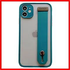 【匿名配送】 iphone12_グリーン iphone12 ケース 韓国 ベルト付き シンプル つや消し クリア 半透明 スマホケース スマホカバー あいふぉん