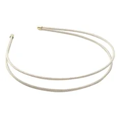 【ベージュ×ワンサイズ】[Cream dot. クリームドット公式] ヘアアクセサリー レディース カチューシャ 大人 ヘアバンド 髪留め まとめ髪 2連 二重 ロープ風 スリム 細い 大人っぽい  