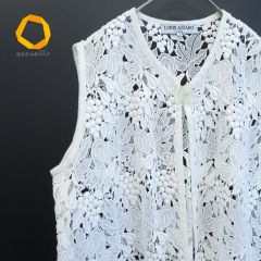 LORIS AZZARO ロリス アザロ カーディガン 羽織 レース 鍵編み スパンコール 876919i