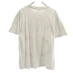 チャンピオン USA製 プリント 半袖 Tシャツ L グレー Champion ロゴ刺繍 メンズ 【中古】  【230711】 メール便可