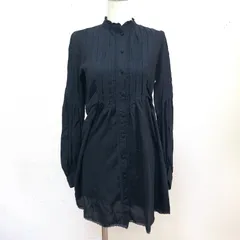 グレースコンチネンタル フリルスタンドカラー チュニック丈 レースブラウスシャツ