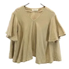 ビューティフルピープル リネンブレンド 半袖 カットソー 34 ブラウン系 beautiful people 日本製 レディース 【中古】  【230706】