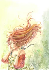 吹野芳忠、【天空の詩】、希少な額装用画集より、新品額装付 吹野芳忠、【天空の詩】、希少な額装用画集より、新品額装付