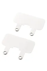 【迅速発送】エレコム スマホ ストラップ ストラップホルダー シート 2枚入り 2口タイプ ストラップ装着可 首掛け 肩掛け 斜め掛け 【ショルダーストラップ、ハンドストラップ、ネックストラップなどに】 ホワイト P-STHD2WH