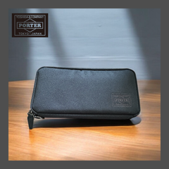 【美品】PORTER ポークディル ロングウォレット 吉田カバン 長財布 日本製