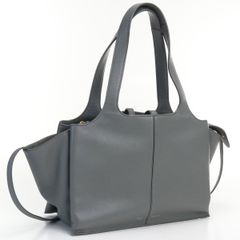 CELINE セリーヌ トライフォールドミディアムトート 178883AIK トートバッグ カーフ【中古】 レディース