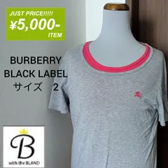 BURBERRY BLACK LABEL バーバリーブラックレーベル　半袖重ね着Tシャツ　2枚セット　グレー　ピンク　胸元刺繍ホースロゴ　サイズ2【with B】
