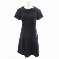 マッキントッシュフィロソフィー MACKINTOSH PHILOSOPHY ワンピース 半袖 ショート フリル 38 紺 ネイビー /GVのサムネイル