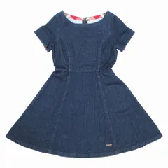 16aw BLUE LABEL CRESTBRIDGE ブルーレーベルクレストブリッジ デニム ワンピース 半袖 38 M インディゴ レディース 【中古】