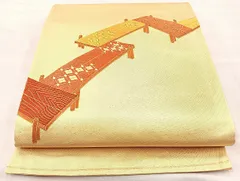平和屋着物◎太鼓柄袋帯　作家物　総刺繍　駒刺繍　板橋　金糸　正絹　逸品　BAAK5725if