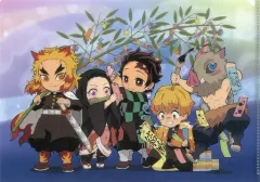 【中古】クリアファイル 集合 描き下ろしSDイラストA4クリアファイル 「鬼滅の刃×ufotable cafe 七夕イベント」