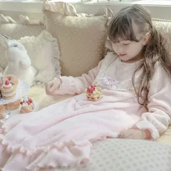 【ピンク】ふわふわフリースネグリジェ TAK キッズ キャサリンコテージ