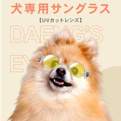 犬用 サングラス UVカットレンズ 犬専用 設計 サングラス 白内障 お散歩 サポート ペット用 目の保護 バンド式 daengs_eye FF-SG _FF