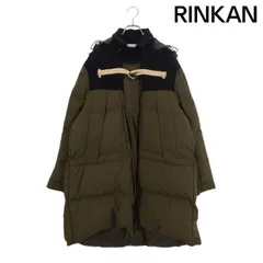 Sacai ダウンジャケット オリーブグリーン レザー袖付きサイズ1