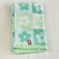 今治タオル　花柄　グリーン