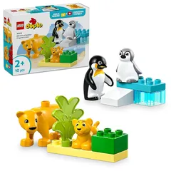 【新着商品】レゴ(LEGO) デュプロ デュプロのまち どうぶつのかぞく：ペンギンとライオン おもちゃ 玩具 誕生日 プレゼント ブロック 知育男の子 女の子 子供 1歳半 2歳 4歳 幼児 ごっこ遊び おままごと 動物 生き物