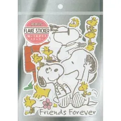 スヌーピー 貼って剥がせるビッグフレークステッカー ウッドストック