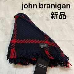 ジョンブラニガン　三角ストール　新品未使用　チェック柄　ベージュ ジョンブラニガン 三角ストール 新品未使用 チェック柄 ベージュ