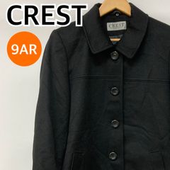 CREST クレスト コート ジャケット アウター 長袖 ブラック レディース 9ARサイズ【CT1347】