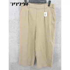 ◇ studio CLIP スタディオクリップ タック ワイド パンツ サイズL ベージュ レディース 【中古】 【1002802400704】