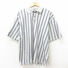 XL/古着 半袖 ポロ シャツ メンズ 90s 大きいサイズ グレー他 ストライプ 24mar23 中古 トップス