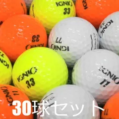 送料無料 ロストボール IGNIO ソフトディスタンス カラー混合 30球セット 中古 Cランク イグニオ 高反発 飛ぶ ゴルフボールのサムネイル