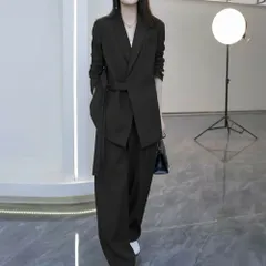☆ ブラック ☆ XL ☆ レディース スーツ フォーマル セットアップ パンツスーツ フォーマル セットアップ レディース 通勤 オフィス ビジネススーツ スーツ ビジネス レディーススーツ ママスーツ セレモニースーツ セレモニー ママ 2点セット