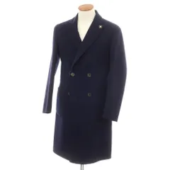 【中古】ラルディーニ LARDINI ウール リバーシブル ダブルブレストコート ネイビーxダークブルー【サイズ46】【メンズ】のサムネイル