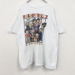 古着 used　ドラゴンボールZ　半袖アニメプリントTシャツ　ジャンプ　JUMP　クルーネック　レトロ　白　ホワイト　XLサイズ