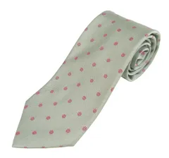 Paul Smith ポールスミス ＜訳あり・アウトレット＞ネクタイ シルク 花柄 ライトグレー　剣先幅8cm 	PAN-153d