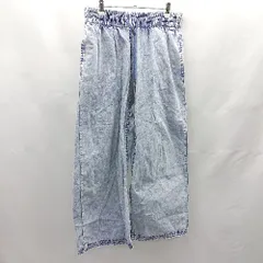 ◇ ⊂ CIAOPANIC チャオパニック ウエストゴム 薄手 シアー パンツ サイズ M ブルー系 レディース E  【1412260021227】