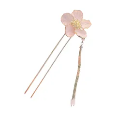 【新着商品】花 パール ヘアピン ヘアクリップ 桜 前髪 髪留め 髪飾り PEACH 和装 浴衣 和風 EZ 着物 ヘアアクセサリー (瑠璃の桜)