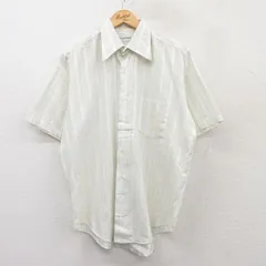 L/古着 半袖 シャツ メンズ 70s 白他 ホワイト ストライプ 25may15 中古 トップス