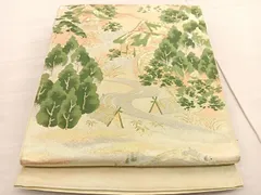平和屋着物◎六通柄袋帯　唐織　御所解文　金銀糸　正絹　逸品　BAAV1907hvのサムネイル