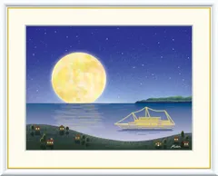 44 LABEL GROUP プリントTシャツ輸入雑貨天然石『星空満月』風景
