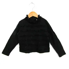 メゾピアノ 長袖カットソー シャツ フリル トップス キッズ 女の子用 110サイズ ブラック Mezzo Piano 【中古】