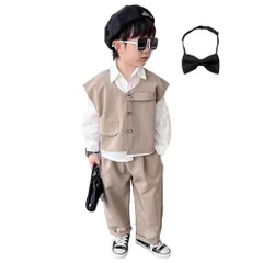 新品 [YCharu] 男の子 フォーマル スーツ 4点セット キッズ フォーマル 男の子 子供服 男の子 スーツ 発表会 結婚式 入園式 入学式 卒業式 七五三 120卒業式 小学生 ゆったり 上下セット キッズ 長袖 カジュアルスーツ キッズ