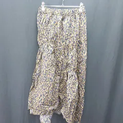 ◇ ⊂ CIAOPANIC TYPY ウエストゴム ロング丈 フレア スカート サイズ1 ベージュ ネイビ－系 レディース E  【1503050015561】