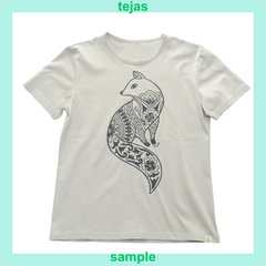 ＜tejas(テジャス)＞vira-T＜fox＞ [TU222414](ライトグレー)トップス　Tシャツ　ユニセックス　ヨガウェア　サンプル品