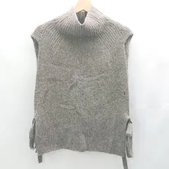 ◇ ⊇ UNITED ARROWS ユナイテッドアローズ ハイネック ウール混合 ノースリーブ ニット サイズ表記なし ブラウン系 レディース E  【1503060021095】