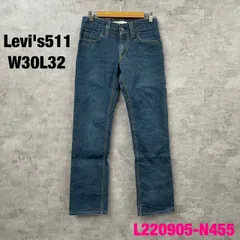 Levi's 511 W30L32 デニム パンツ ジーパン ブルー ジップフライ スリム 実寸W28in 赤タブ 00511.0880 リーバイス 古着 L220905-N455